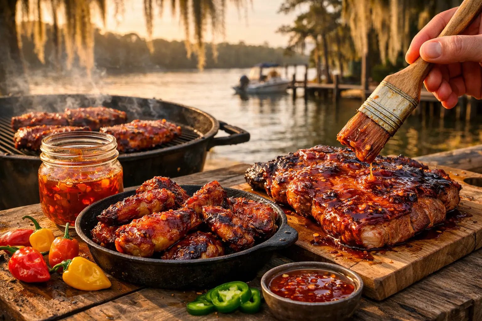 Southern Style Pepper Jelly Glaze That Hits - Suwannee Sauce Company