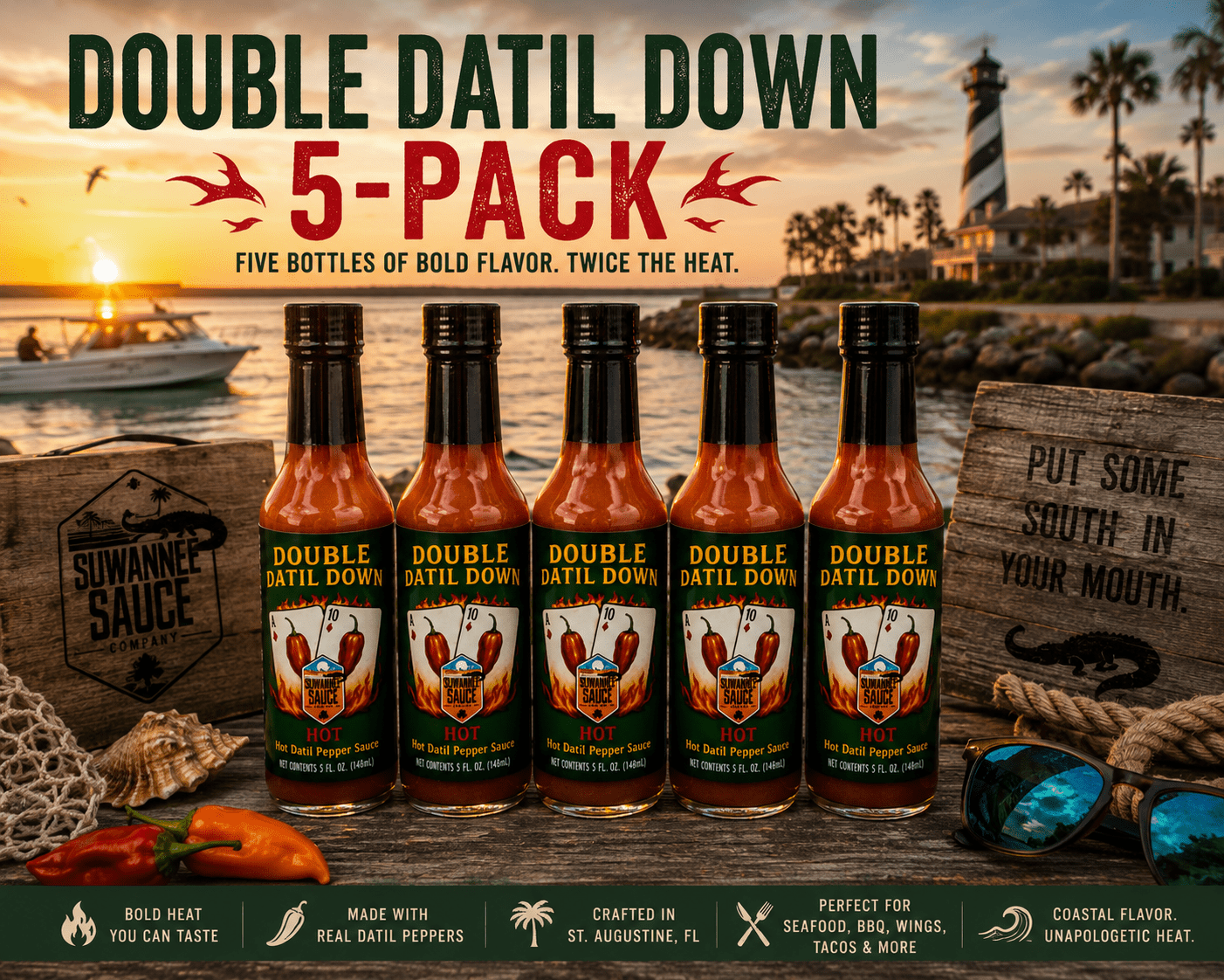Double Datil Down 5-Pack - Suwannee Sauce Company