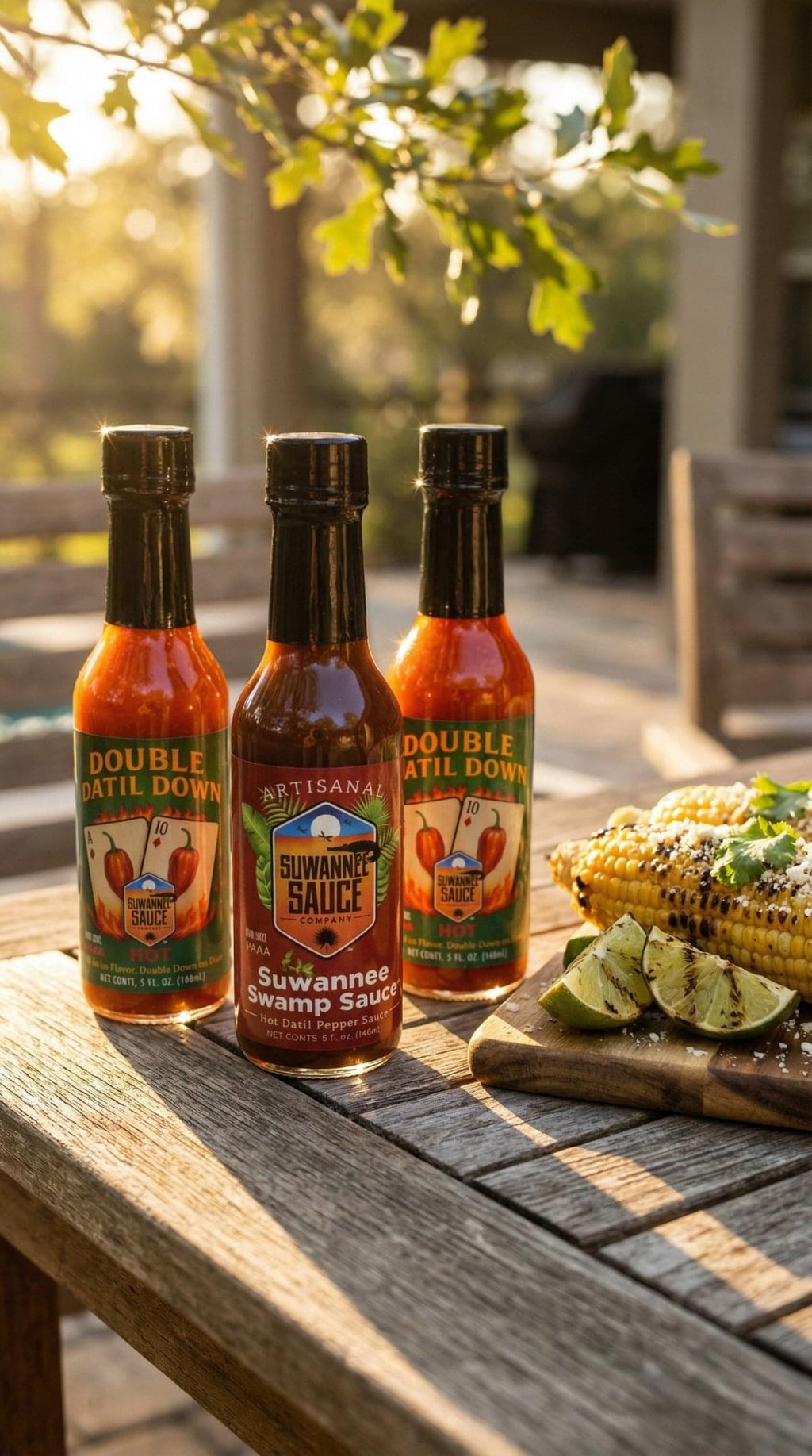 Suwannee Sauce Company 2 Double Datil Down 1 Suwannee Swamp Sauce Variety 3 Pack - Suwannee Sauce Company