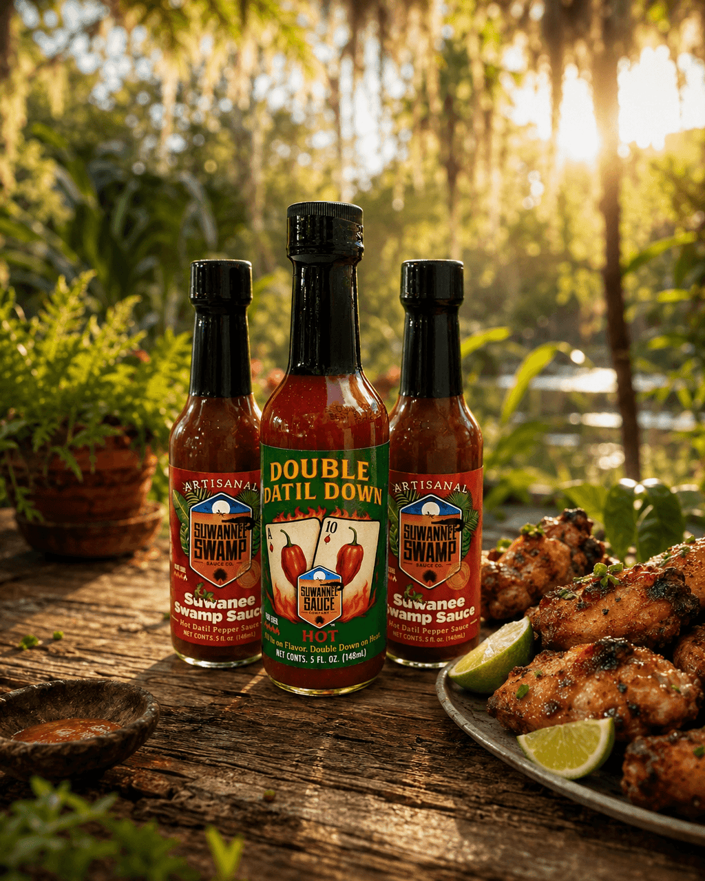 Suwannee Sauce Company 2 Suwannee Swamp Sauce 1 Double Datil Down Variety 3 Pack - Suwannee Sauce Company