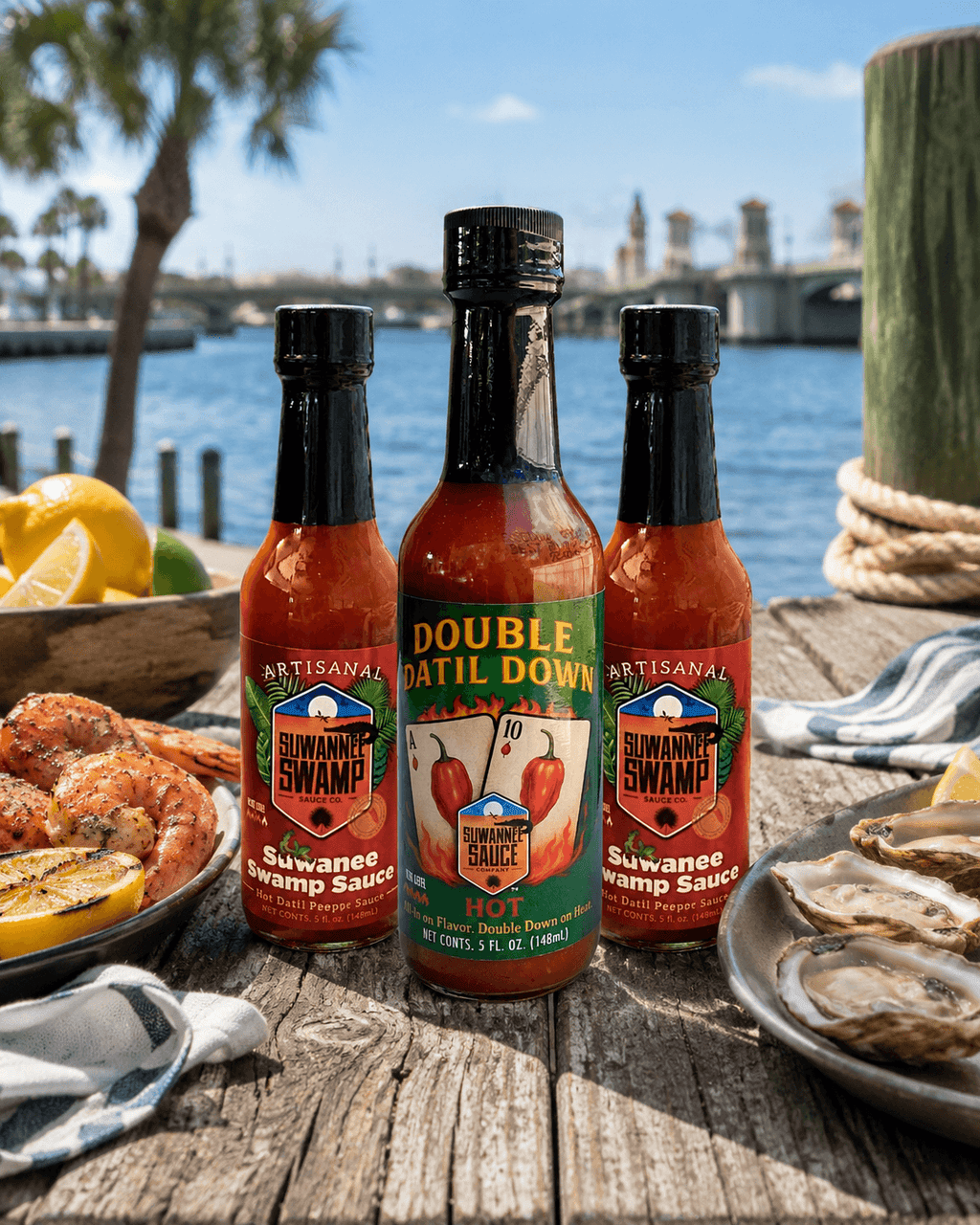Suwannee Sauce Company 2 Suwannee Swamp Sauce 1 Double Datil Down Variety 3 Pack - Suwannee Sauce Company